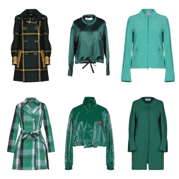 Giacche e cappotti verdi di moda per l'A/I 2018-19 In verde, le giacche e i cappotti di tendenza per l'autunno inverno 2018-19