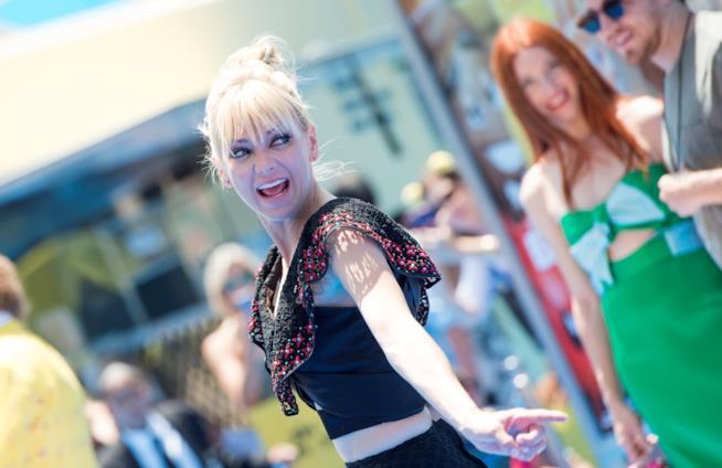 L'attrice Anna Faris Anna Faris alla premiere di The Emoji Movie