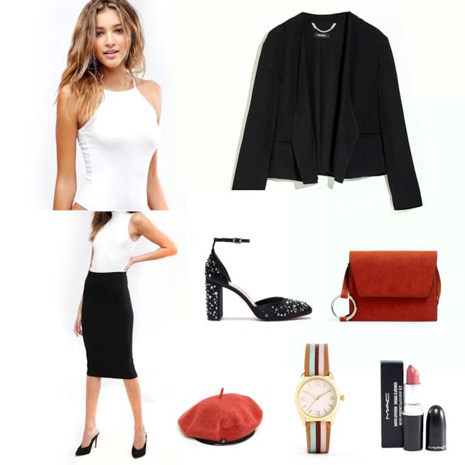Outfit con tailleur gonna Outfit con tailleur gonna