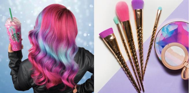 La Unicorn Mania, tutto sul trend del 2017 Gli Unicorn Frappuccino Hair di Caitlin Fort e la Make Believe in Yourself Collection di Tarte