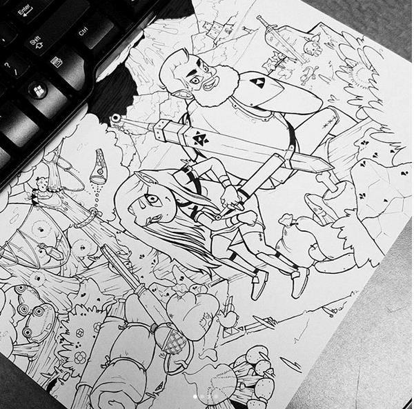 Uno schizzo di Kennel Hickey Manga fantasy