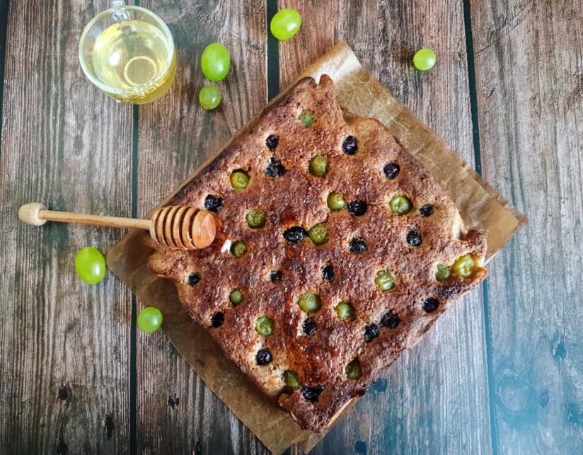 Focaccia all'uva Schiacciata dolce