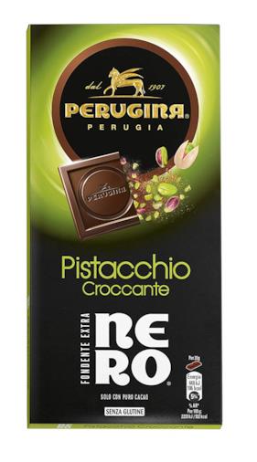 Tavoletta di cioccolato fondente con granella di pistacchio