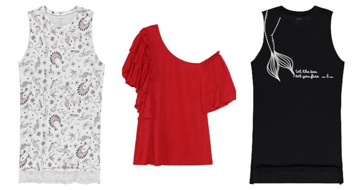 Top e magliette asimmetriche di moda per l'estate 2018 I top e le magliette della collezione Tezenis Loves Festivals