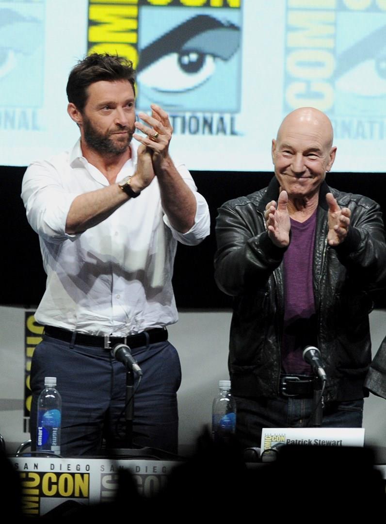 Gli attori Hugh Jackman e Patrick Stewart Hugh Jackman e Patrick Stewart