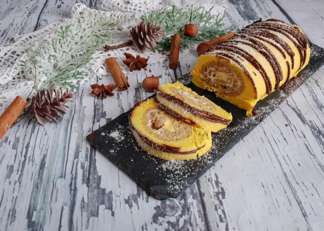 Rotolo alle mele Dolce alla crema