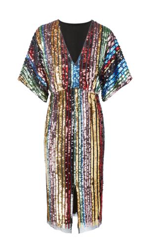 Abito longuette multicolore