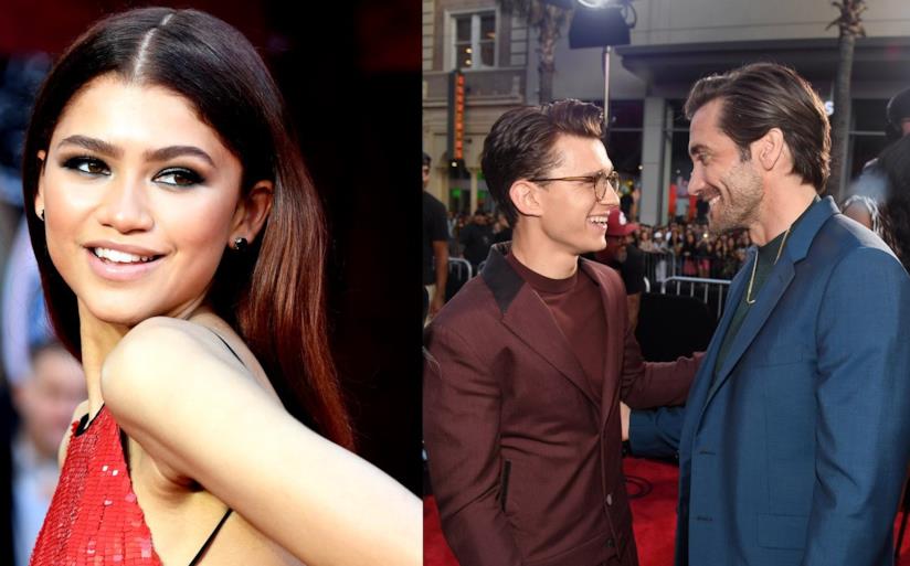 Zendaya, Tom Holland e Jake Gyllenhaal Gli attori Zendaya, Tom Holland e Jake Gyllenhaal