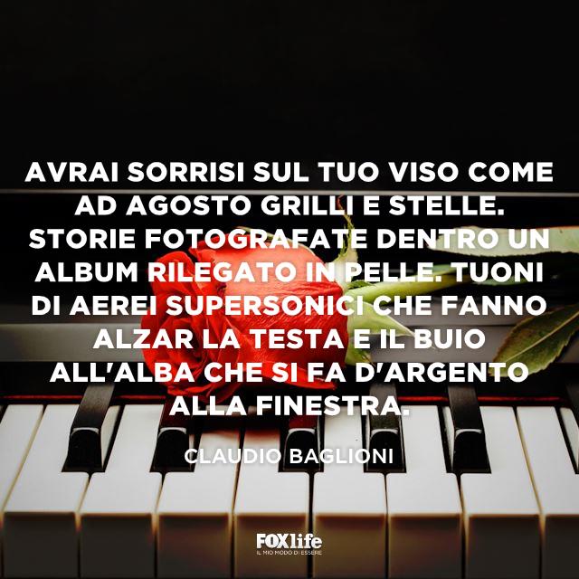 Canzone Baglioni Rosa rossa su un pianoforte