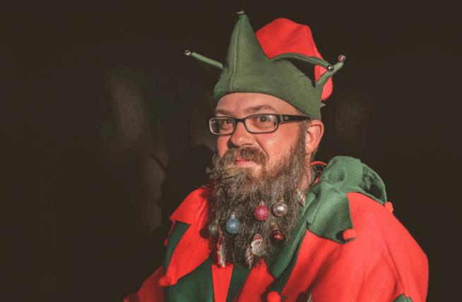 I trend più trash di Natale Una barba natalizia