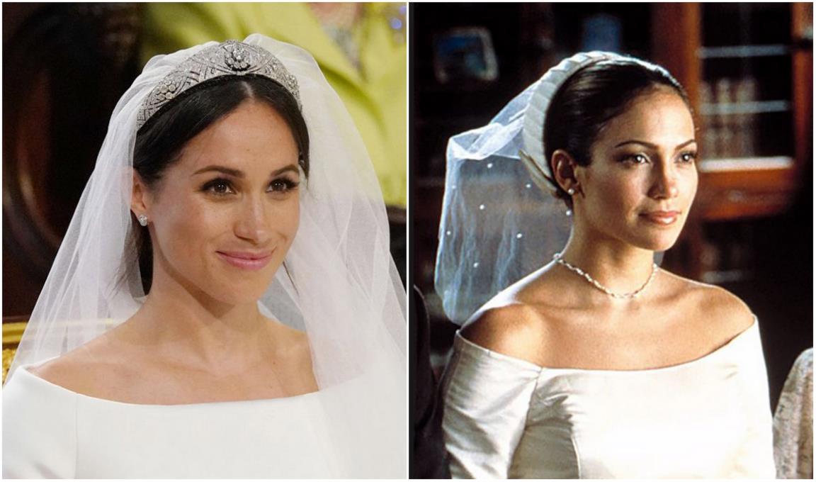 Collage tra Meghan Markle e Jennifer Lopez