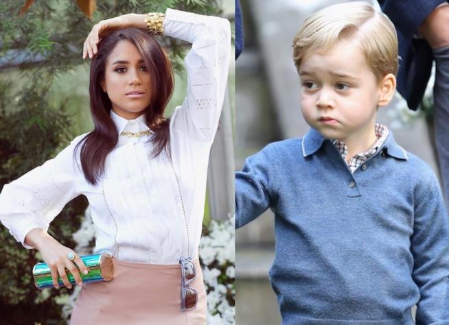 Meghan Markle ed il principe George d'Inghilterra Il principe George e Meghan Markle