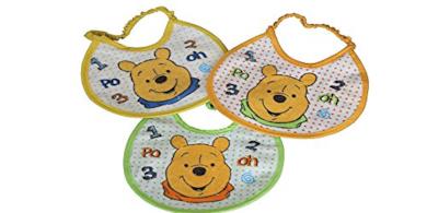 6 Bavette piccole Disney con elastico e spugna plastificata