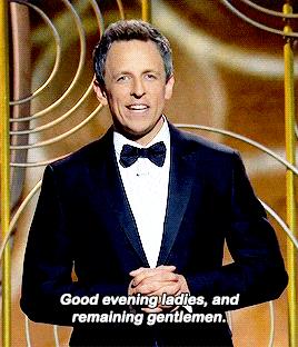 Seth Meyers presenta i Golden Globes 2018 il rpesentatore seth meyers ai golden globes