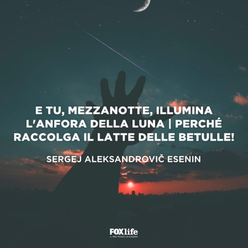 Frase Esenin Mano stesa verso il cielo notturno
