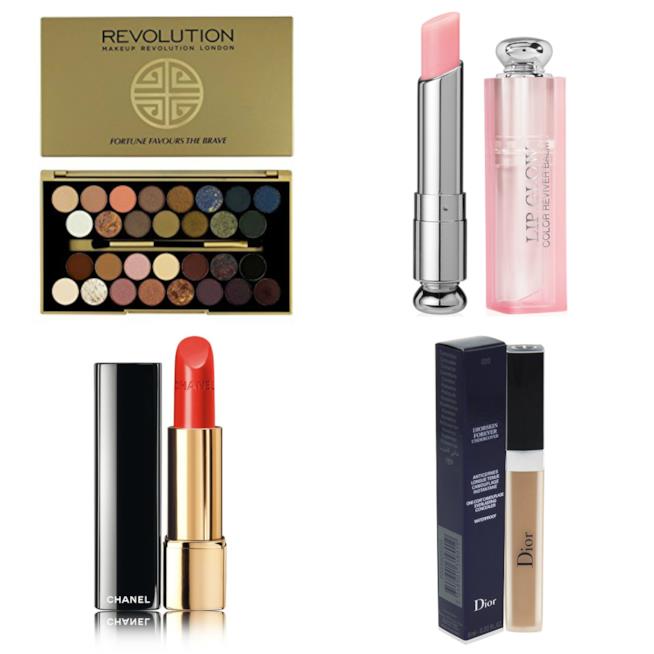 Alcuni consigli make up come la palette Revolution o il rossetto rouge di Chanel Palette Revolution, lip gloss e correttore Dior, rossetto Chanel