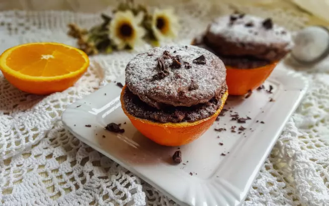 Muffin arancia e fondente Dolcetto al cioccolato