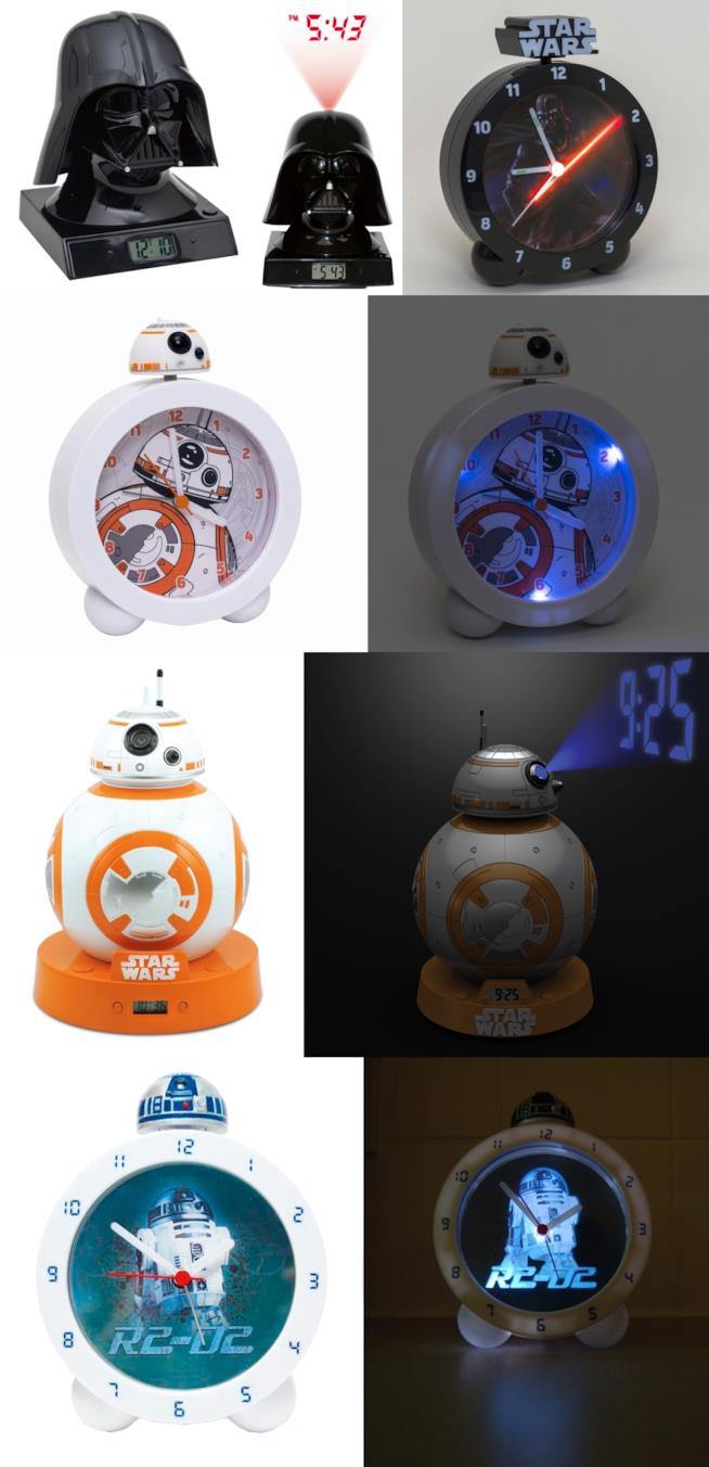 Sveglie a tema Star Wars Sveglie del marchio Joy Toy con i personaggi di Star Wars