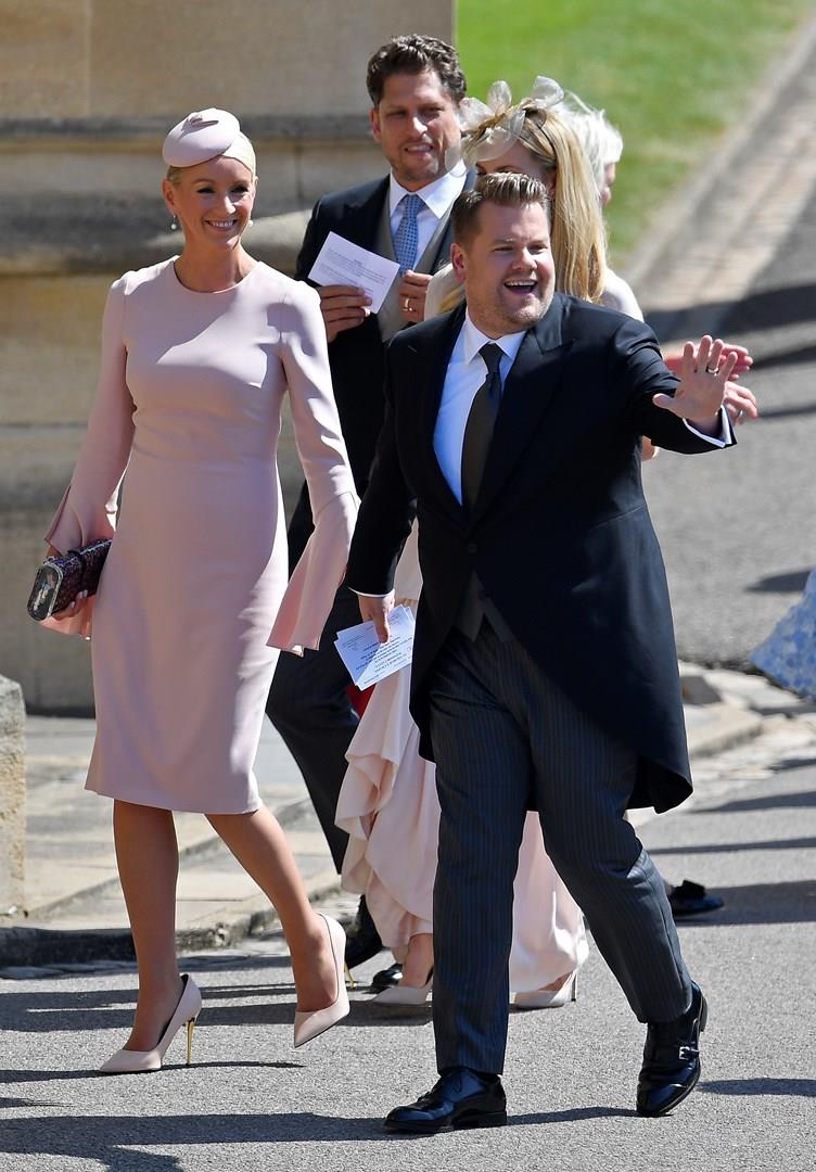James Corden James Corden al Royal Wedding con la moglie Julie