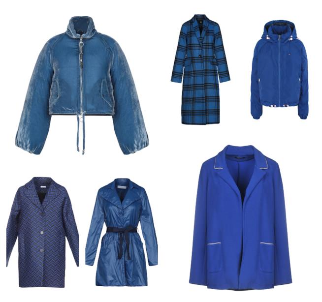 Giacche e cappotti blu di tendenza per l'autunno inverno 2018-19 Blu per i capispalla di moda per l'A/I 2018-19