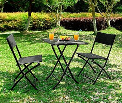Set Mobili da Giardino in Poly Rattan