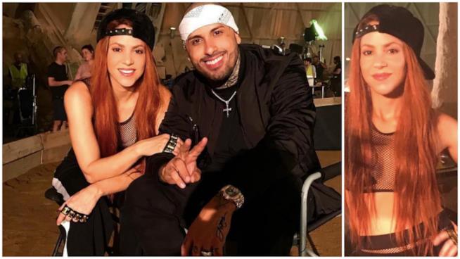 Shakira ha tinto di rosso i suoi capelli Shakira con il suo nuovo look