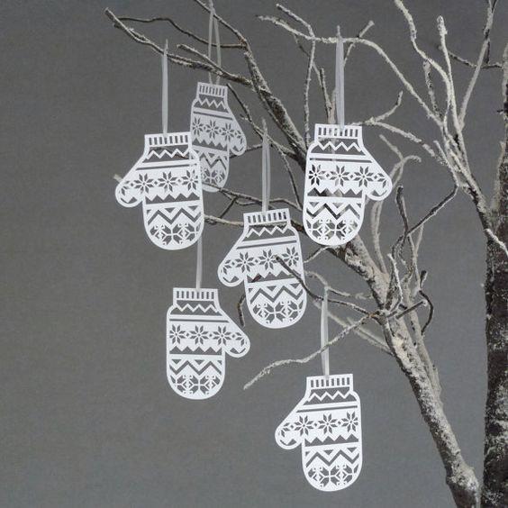 Guanti di Natale Guanti decorativi di carta