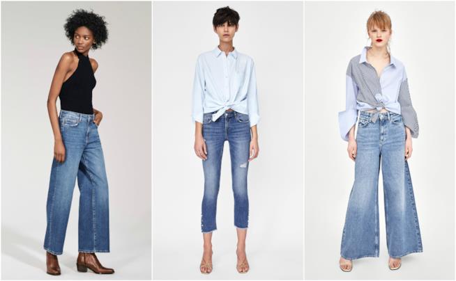 I jeans low cost per la Primavera Estate 2018 di Zara Dagli skinny alla zampa i jeans di Zara