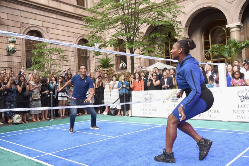Serena Williams e Rafael Nadal hanno giocato insieme a badminton Serena Williams e Rafael Nadal