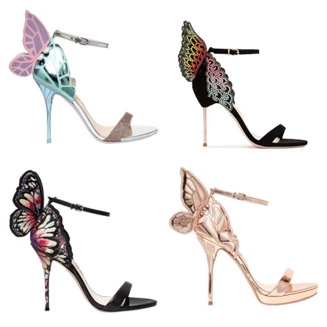Scarpe con le farfalle di tendenza per l'estate 2018 Con le farfalle e super colorate le scarpe di moda P/E 2018