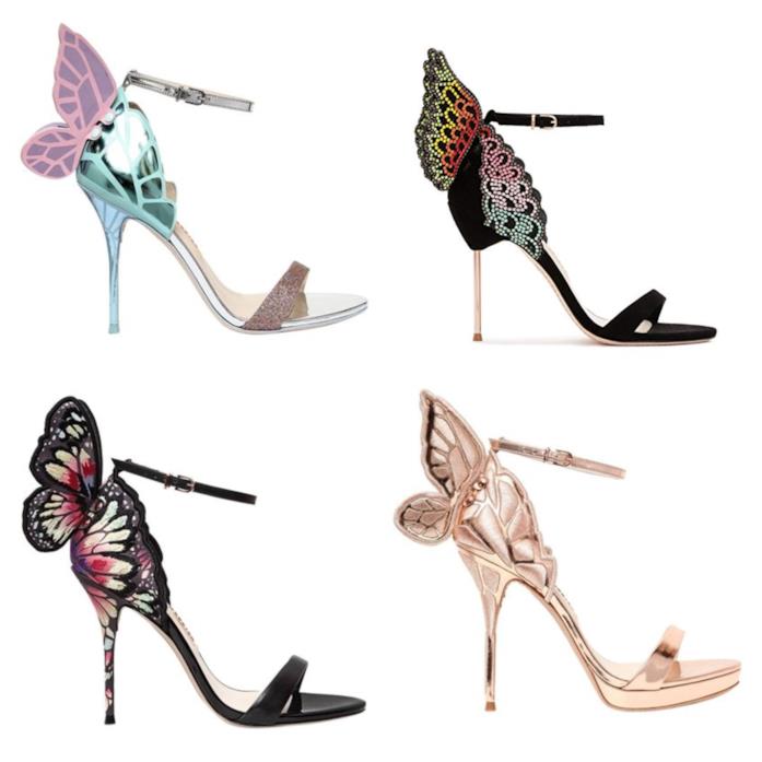 Scarpe con le farfalle di tendenza per l'estate 2018 Con le farfalle e super colorate le scarpe di moda P/E 2018