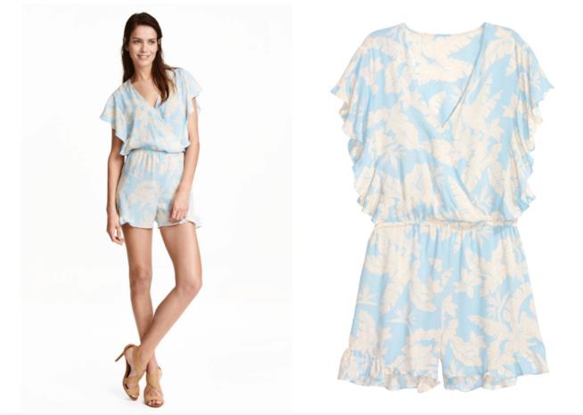 Jumpsuit celeste Tuta celeste a fiori H&M
