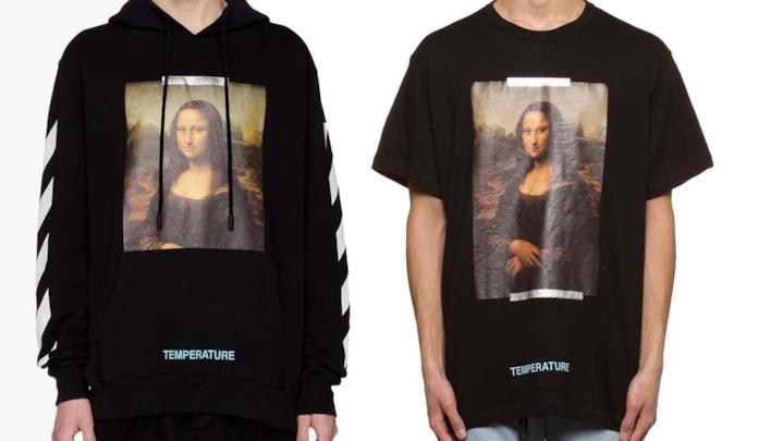 Felpa con cappuccio e t-shirt monna lisa Felpa con cappuccio e t-shirt monna lisa