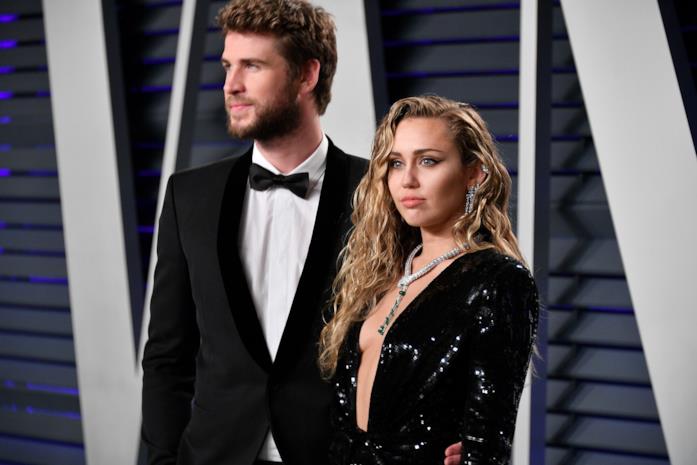Miley Cyrus e Liam Hemsworth Miley Cyrus e Liam Hemsworth in primo piano