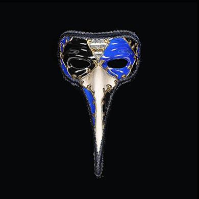 Maschera di carnevale veneziano uomo naso lungo