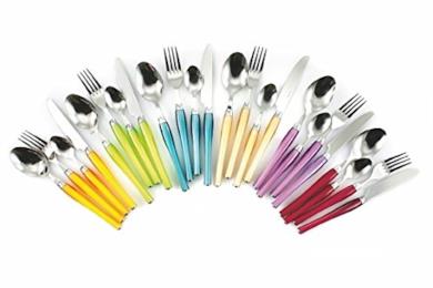 Fusion Set Posate, 24 Pezzi, Multicolore