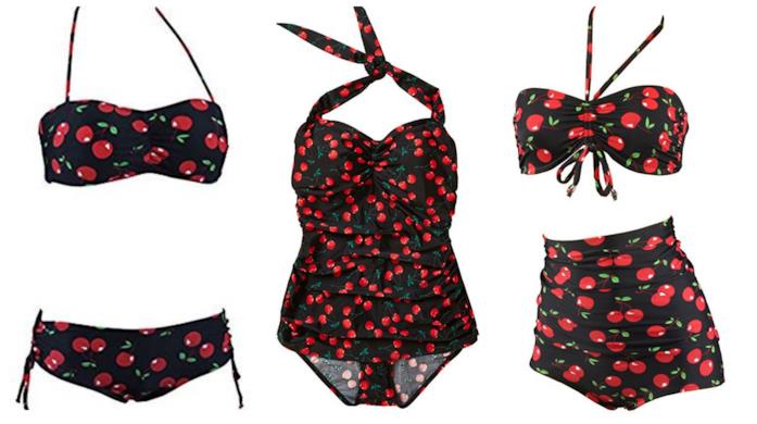 Costumi vintage Costumi vintage con stampa cherry