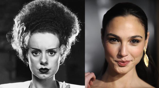 Elsa Lanchester e Gal Gadot Elsa Lanchester in La moglie di Frankenstein e Gal Gadot