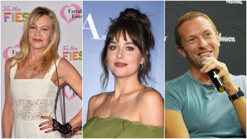 Melanie Griffith parla di Chris Martin, fidanzato della figlia Dakota Johnson Melanie Griffith, Dakota Johnson, Chris Martin