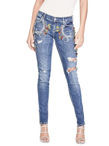 Jeans applicazioni gioiello