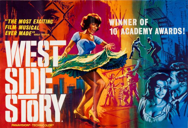 Una locandina inglese del film West Side Story West Side Story, una locandina inglese