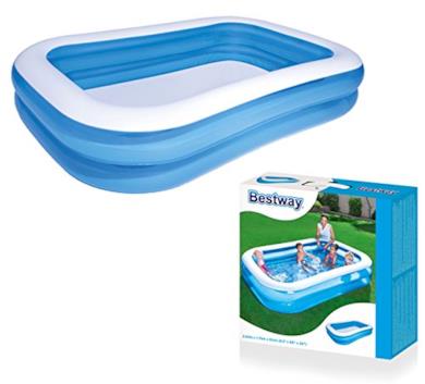 Piscina Family Rettangolare a 2 Anelli, 262x175x51 cm