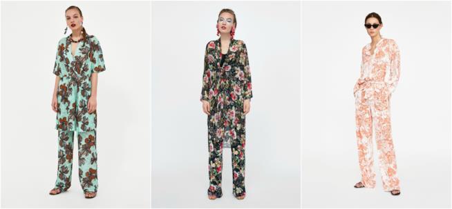 Pantaloni e blusa con stampa floreale per un total look Pantaloni con stampa floreale di Zara