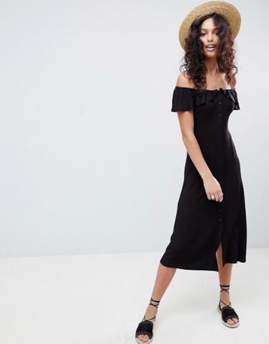 Vestito con scollo a barca nero
