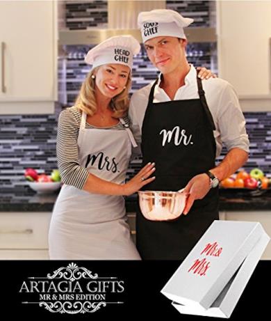Grembiuli e Cappelli da Chef Mr and Mrs Aprons