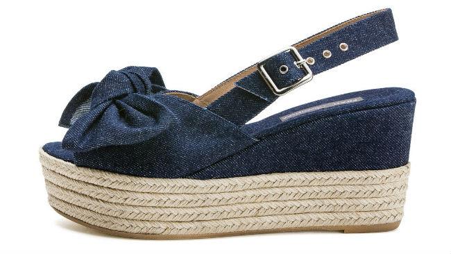 Zeppe Frau Verona Sandali in denim con zeppe di Frau Verona