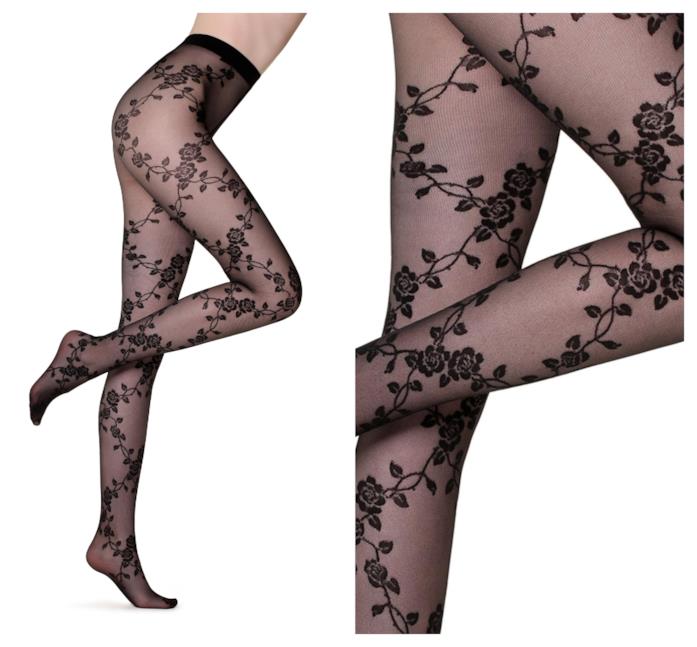 Collant a fiori di moda per l'autunno 2018 Collant a fiori di tendenza per l'autunno 2018