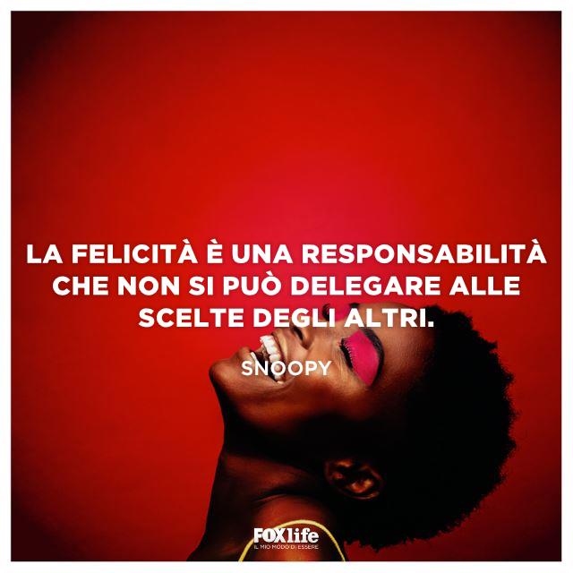 Citazione Snoopy Profilo di donna che sorride