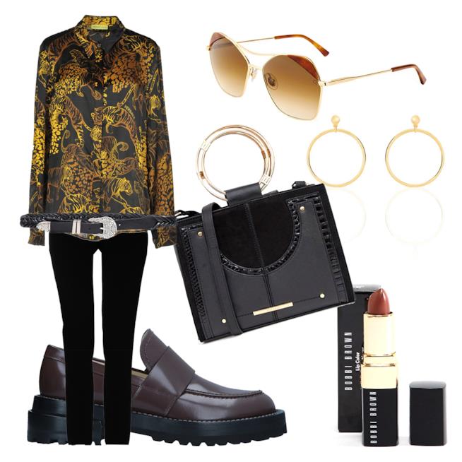 Look da ufficio con camicia animalier Look da ufficio con camicia animalier