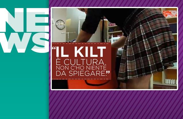 Milan, uomo in kilt